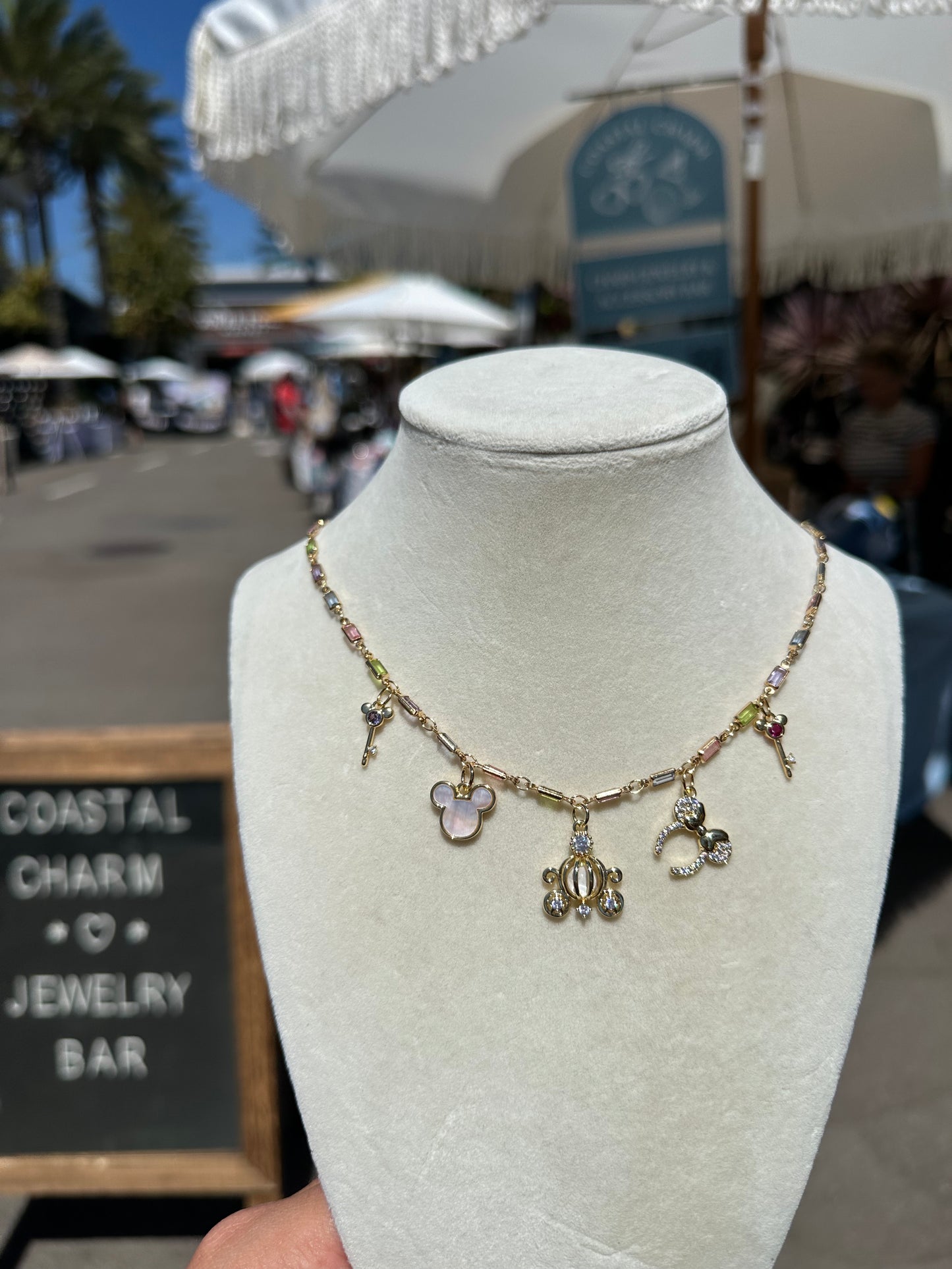 Baguette Gem Disney Necklace